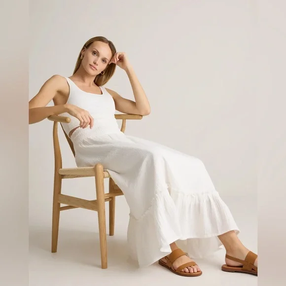 Quince 100% Organic Cotton Gauze Smocked Maxi
Skirt - Picture 2 of 12